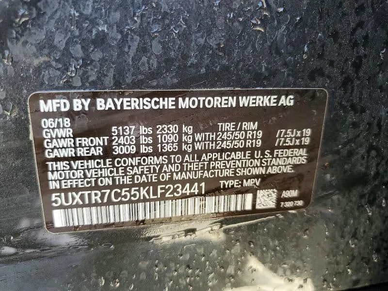 BMW X3 SDRIVE30I 2018