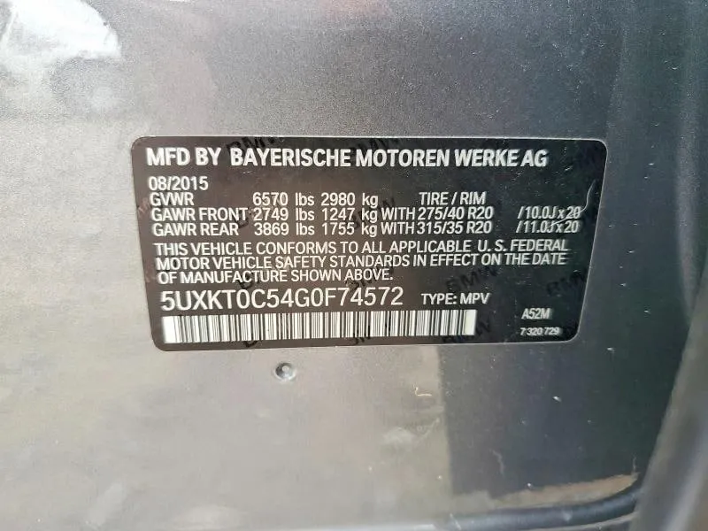 BMW X5 XDR40E 2016