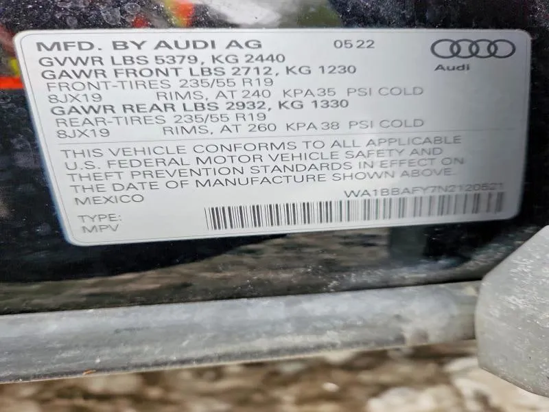 AUDI Q5 PREMIUM PLUS 40 2022