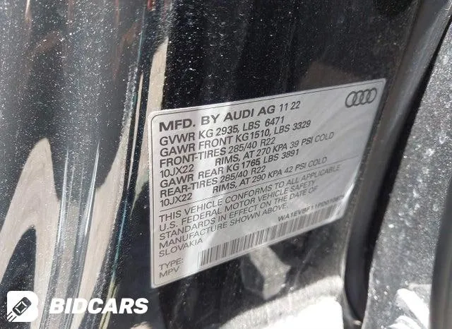 AUDI Q8 PREMIUM PLUS 55 TFSI QUATTRO TIPTRONIC 2022
