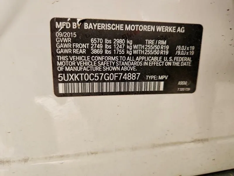 BMW X5 XDR40E 2015