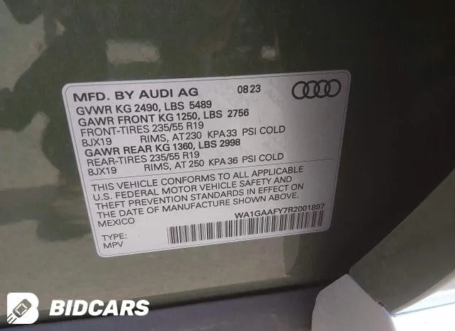 AUDI Q5 PREMIUM 45 TFSI S LINE QUATTRO 2023