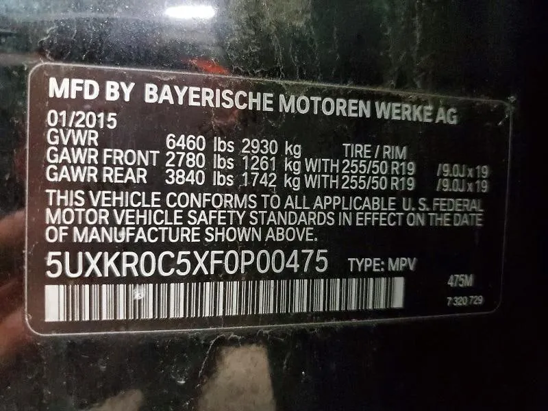 BMW X5 XDRIVE35I 2015
