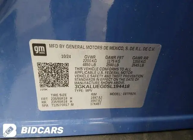 GMC TERRAIN ELEVATION 2024