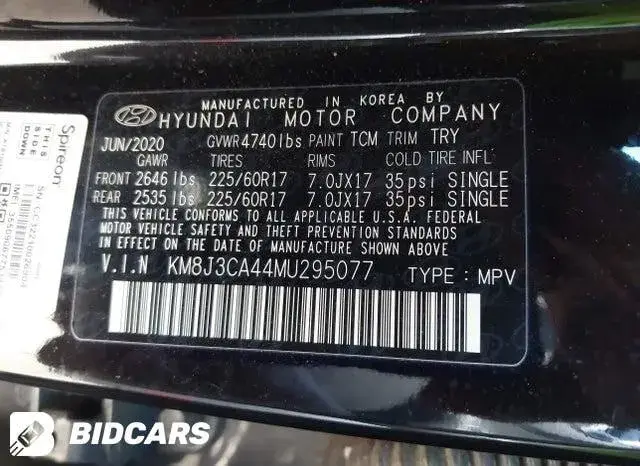 HYUNDAI TUCSON VALUE 2020