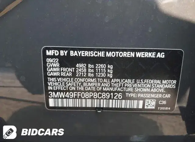 BMW M340I M340I XDRIVE 2022