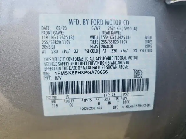 FORD EXPLORER LIMITED 2023