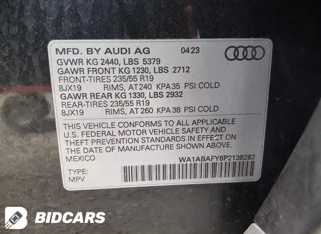 AUDI Q5 PREMIUM 40 TFSI QUATTRO S TRONIC 2023