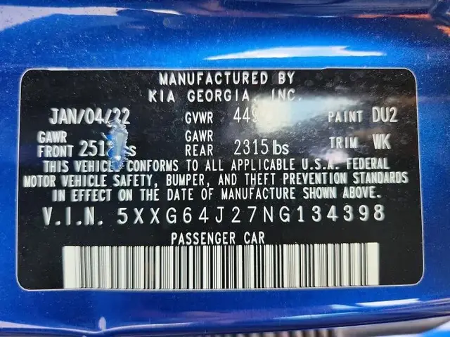 KIA K5 GT LINE 2022