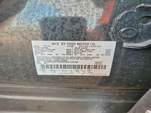 FORD EXPLORER LIMITED 2022